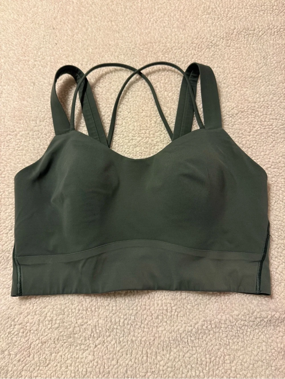 Lululemon Like a Cloud Longline Bra Dark Forest Green - Picture 2 of 10